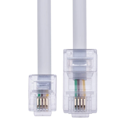 Keple 3m RJ11 to RJ45 Cable Phone Telephone Cord RJ11 6P4C to RJ45 8P8C Connector Plug Cable (White)