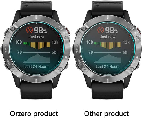 Orzero (3 Pack) Screen Protector for Garmin Fenix 6/6 Sapphire / 6 Pro / 6 Pro Solar - Tempered Glass
