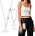 MoKo Phone Chain Crossbody, Metal Cell Phone Lanyard, Universal Phone Lanyard Strap