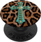 Leopard Cheetah Print Turquoise Teal Rodeo Southwest PopSockets Standard Grip