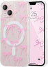 UEEBAI Magnetic for iPhone 15 Case, Bow Case Compatible with MagSafe, Wireless Slim