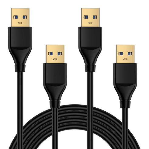 USB to USB Cable, 2 Pack 6FT USB2.0 Male to Male USBA