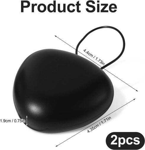 2pcs Ear Plug Carrying Cases, Small Earplug Storage Case Black Triangular Earbud Case Holder with Lanyard Mini Portable Case for Travel Business Outdoor Activities Trinkets and Pills