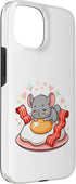 Kawaii Chinchilla Breakfast Egg Bacon Hearts Chinchilla 15 Cute Sleeping On Egg and Bacon Case for iPhone