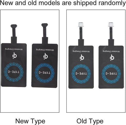 Wireless Charger, 2PCS Type C Wireless Charger Self Adhesive Sticker Charging Receiver for Mobile Phones
