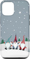 Christmas Gnomes Plaid Stripes Pattern Case for iPhone 12/12 Pro - Holidays Snow Winter