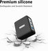 Geiomoo 100W Soft Silicone Case for Anker Nano Charger, Flexible Scratch Resistant Cover (Black)