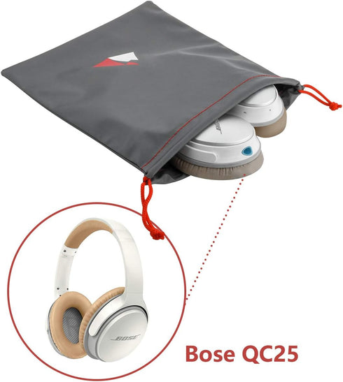 Universal Waterproof Headphone Protection Pouch Bag - Varias Headsets 11" x 9.25" inch Metallic Gray Color