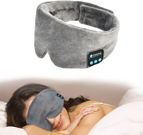 Soft Sleep Eye Mask Bluetooth Headphones, Adjustable Sleep Headband for Sleeping Meditation Insomnia, Wireless Music
