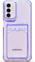 Tuokiou Samsung Galaxy S24 Plus Case, Clear Protective Card Slot Case, Slim Fit Drop Resistant Soft TPU Wallet