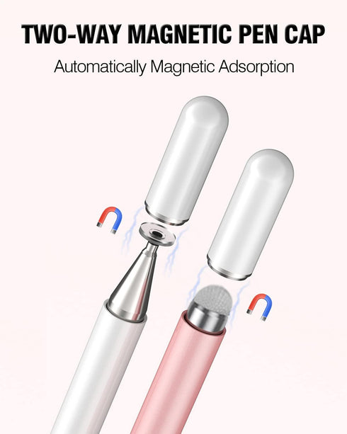 2 in 1 High Precision Universal Stylus Pen for iPad, Compatible with Apple, iPhone, iPad, Android, Samsung Tablets,