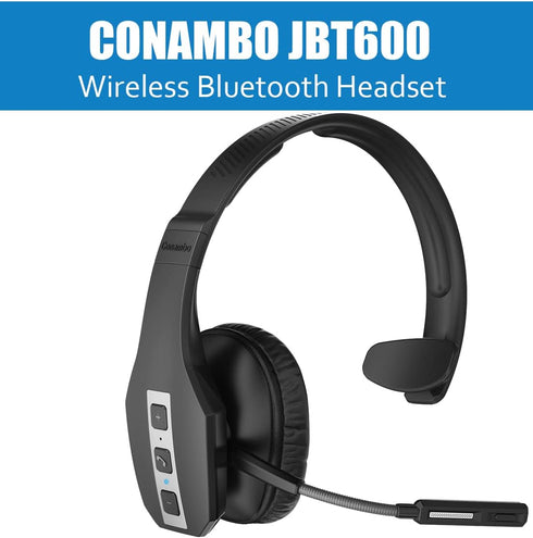 Trucker Bluetooth Headset V5.1, CVC8.0 Noise Cancelling, 35Hrs HD Talktime Wireless Headset for Drivers