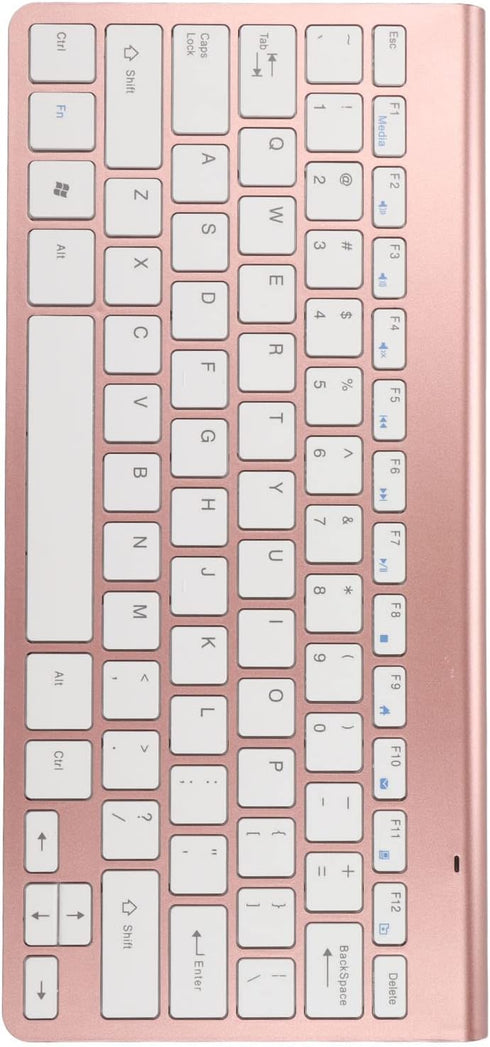 Keyboard Mouse Set 2.4G USB Thin Ergonomic Mute for Computer (Rose Gold)