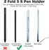 for Samsung Galaxy Z Fold 5 S Pen & Pen Holder, Slim Lightweight PC Z Fold 5 S Pen Holder New Stylus High Sensitive & Precision Silicone Tip Capacitive Pen for Z Fold 5 Blue