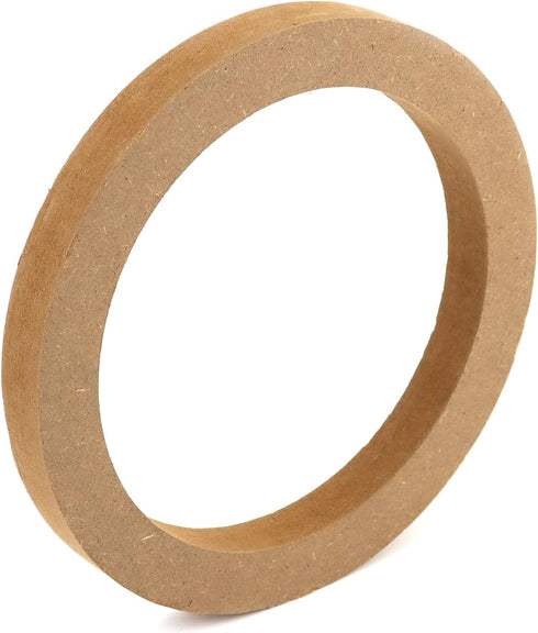 QWORK Wooden Speaker Spacer Rings, 4 Pcs 6.5" Car MDF Speaker Ring, MDF Tweeter Wood Rings for 6.5 Inch Speakers