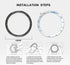 Bands for Samsung Galaxy Watch 4 Classic (46mm), 20mm Luxury Rhinestone Metal Bracelet with Bezel Ring