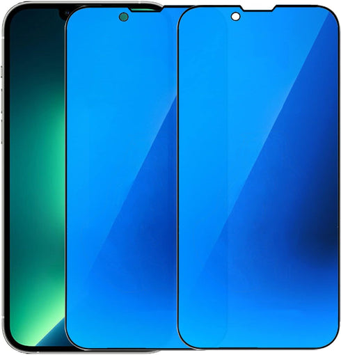 2 PCS Anti-Blue Privacy Tempered Glass Screen Protector for iPhone 14 Plus/iPhone 13 Pro Max, 6.7 inch Anti-Scratch