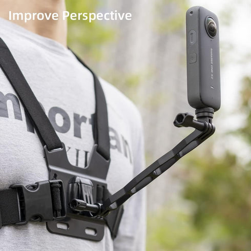Aluminum Alloy Extension Arm Mount, Compatible with Insta360 ONE X4/X3, GoPro Hero 12/11/10, DJI Osmo Action 4/3/2,