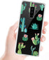 Phone Case for Samsung Galaxy S9 Plus - Soft Clear TPU Shockproof Protective Cover for Girls Women (Cactus)
