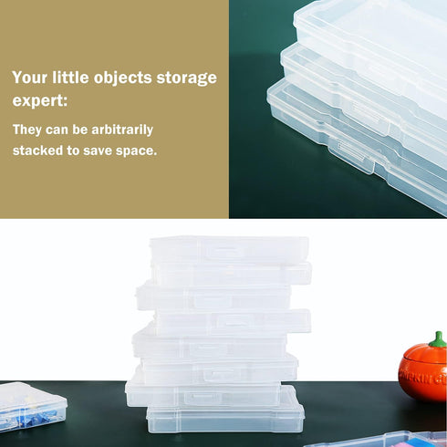 Party Club of America 10 Pack Transparent 5" x 7" Photo Storage Boxes - Organizer Cases for Photos, Picture Storage