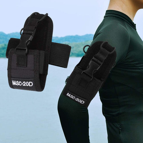 Wendry Arm Bag for Walkie Talkie - Lightweight Nylon Bag Suitable for Most Walkie Talkies, Black