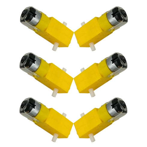 YFUSET 6Pcs 3V-6V 1:48 TT Motor DC Electric Motor Dual Shaft Geared Magnetic Gearbox Ratio for Arduino Smart Car Robot