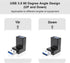 USB 3.0 Adapter 90 Degree Male to Female Combo, Vertical Up and Down Angle Coupler Connector