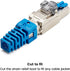 trueCABLE Cat6A Toolless Field Termination Plug, Shielded (STP), 6 Pack, PoE++ Certified