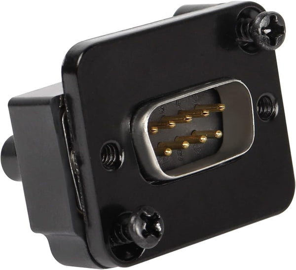 QIANRENON DB9 Panel Mount Straight Through Connector, 9-pin RS232 Serial Male to Male Panel Mount Socket Converter