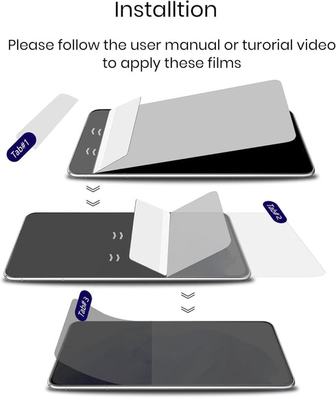 Galaxy S22 Plus Screen Protector Matte Privacy Soft Film 2 Pack, Tempered Glass Camera Lens Protector 1 Pack
