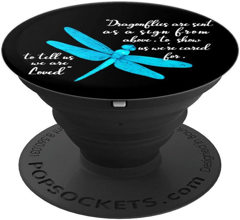 Faith Dragonfly PopSockets PopGrip - Swappable Grip for Phones & Tablets, Adhesive PopGrip for Dragonfly Lovers