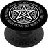 An It Harm None Do What Ye Will Pentacle with Celtic Knot PopSockets Swappable PopGrip