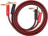 HI-FI Pure Copper Speaker Cable with Right Angle L Type Gold-Plated Connector, Red & Black (1M)