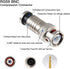 VFLTOOL 20PCS BNC Compression Connector 75 Ohm Coupler with Copper Pin for RG58-59 Crimper Video Plug Extension Coaxial