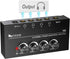 Fifine 4 Channels Metal Stereo Audio Amplifier, Mini Headphone Splitter with Power Adapter, 4x Quarter Inch Balanced