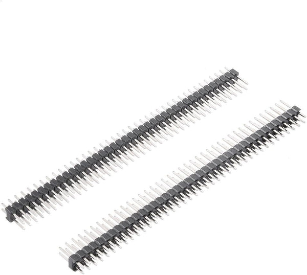uxcell 20Pcs 2.54mm Pitch 40-Pin Double Row Straight Connector Pin Header Strip, 12mm Length for Prototype Shield