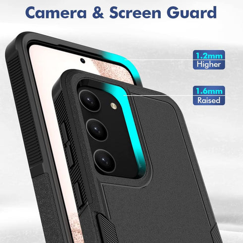 for Samsung Galaxy S23 Case, Dual Layer Heavy Duty Protective Cover with Screen Protector - Military Protection