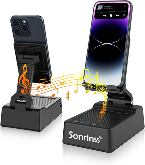 Wireless Bluetooth Speakers with Phone Stand: Portable Cell Phone Holder with Bluetooth Speaker for Home, Office,
