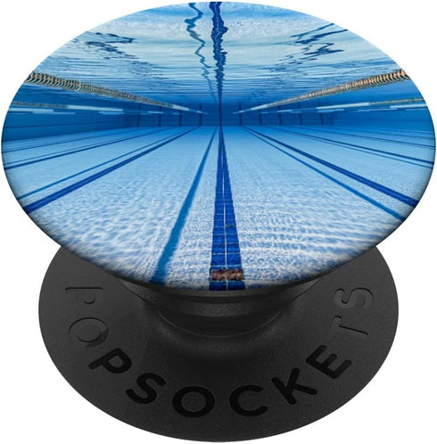 PopSockets Swappable PopGrip, Swimming Pool Blue Water Swimmer
