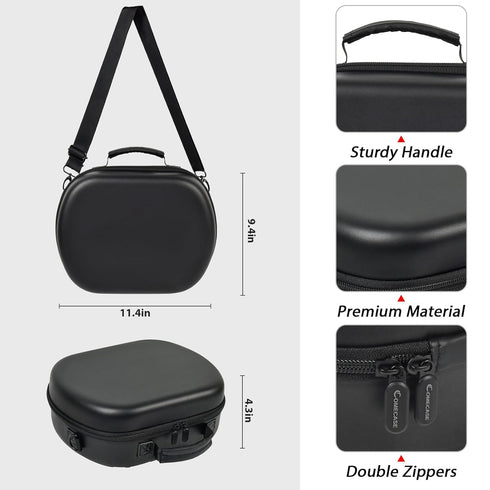 Hard Carrying Case for Meta Quest 3 Mixed Reality Headset, Travel Storage Holder Bag with Shoulder Strap