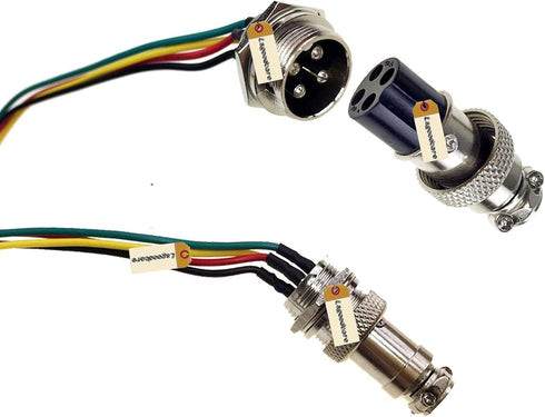 Lsgoodcare 10Pcs GX16-4pin Male Aviation Connector with 20Awg Cable & 16MM 4Din Female Plug