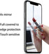 2 Piece Privacy Tempered Glass for iPhone 13/14 6.1 inch Anti-blue Anti-Spy Screen Protector Mirror Blue