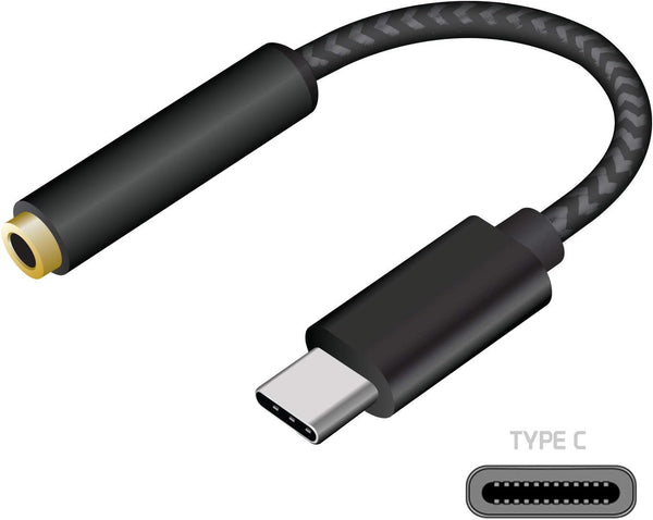 Cellet 3.5mm Stereo Audio Aux Cable for iPods, MP3, USB-C Adapter to 3.5mm Audio Player