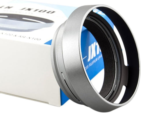JJC LH-JX100 Silver Filter Lens Adapter & Hood for Fuji Finepix X100V, X100F, X70, X100S, X100T Cameras