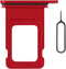for iPhone 11 Red SIM Card Tray Holder Replacement, Single SIM Version with Waterproof Rubber Ring Repair Kit