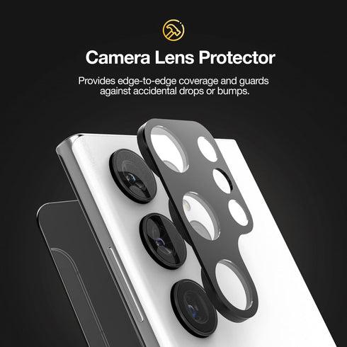 magglass HD Screen Protector for Samsung Galaxy S24 Ultra Tempered Glass with Camera Lens Guard (Easy Applicator Included)