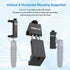 ULANZI ST-02S Aluminum Phone Tripod Mount with Cold Shoe, Universal Metal Adjustable Clamp for iPhone & Samsung