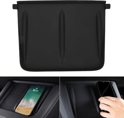 Replacement Wireless Phone Charging Pad for Model 3 2017-2023, Anti Slip Mat Silicone Car Charging Pad