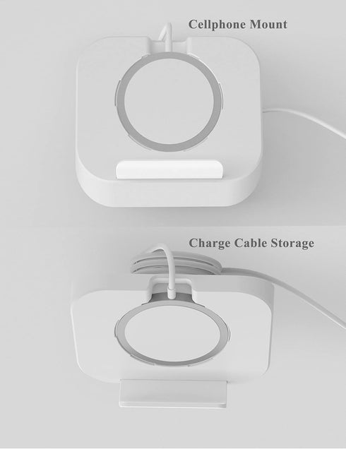 Phone Wall Mount for Magsafe Charger, Bedside Holder Compatible with Magsafe Accessories for iPhone 12/13 (White)