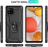 Androgate Cellular Phone Case for Samsung Galaxy A42 5G, Heavy Duty Protection with Metal Ring Holder Kickstand, Black